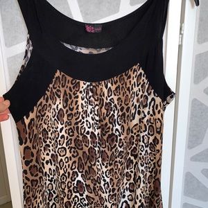 Top / Blouse. Tiger Print Sleeveless top